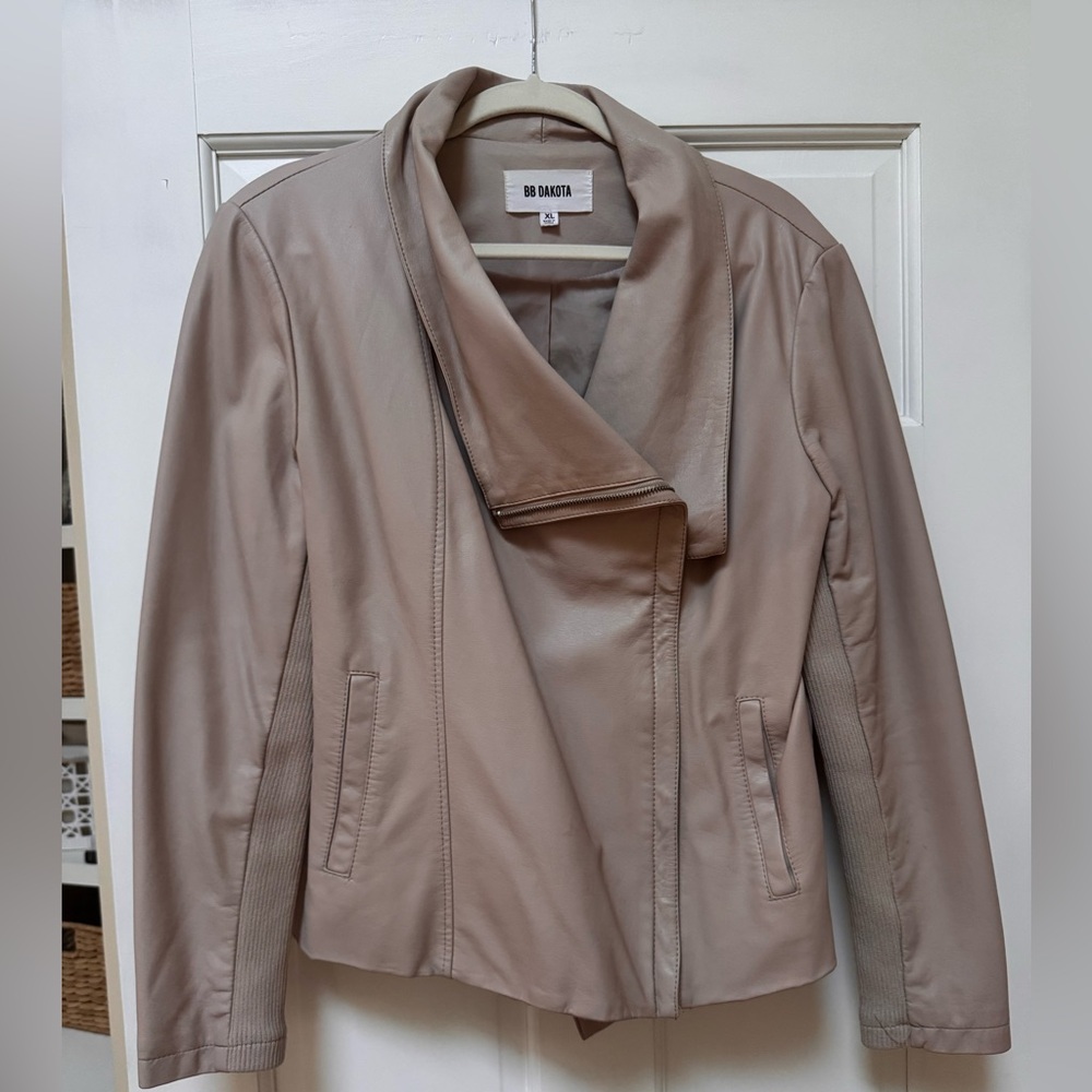 BB Dakota Leather Moto Jacket Biker XL